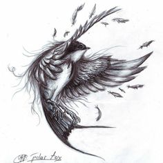 Swallow Tattoo Design, Fenix Tattoo, Swallow Bird Tattoos, Drawings With Meaning, Vogel Tattoo, Tattoo Bird, Swallow Tattoo, Geniale Tattoos, Sketch Tattoo Design