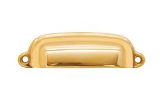 a gold door handle on a white background