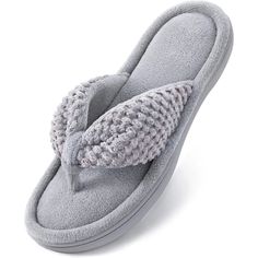 Step into a cloud of comfort with RockDove's Women's Memory Foam Open Toe Slide Slippers. Designed specifically for women, these slippers combine style with unparalleled comfort, making them a must-have for your at-home footwear collection.

- Size: 7-8 US Women
- Color: Gray
- Gender: Female
- Material: Features a memory foam footbed
- Open toe design for breathability
- Non-slip rubber sole for stability on various surfaces

Ideal for lounging or quick errands, these slippers ensure your feet Fluffy Slippers, Velvet Slippers, Slide Slippers, Summer Flip Flops, Fall Prevention, Flip Flop Slippers, Women's Slippers, House Slippers, Clothing Size Chart