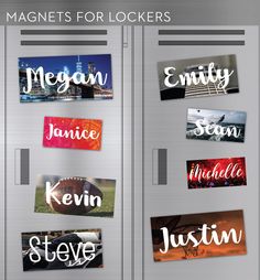 magnets for lockers with names on them