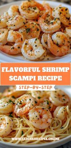 A delicious plate of Shrimp Scampi featuring shrimp, pasta, and fresh herbs, perfect for the Shrimp Scampi Recipe pin. Shrimp Scampi Sauce Recipe Easy, Slow Cooker Shrimp Scampi, How To Make Shrimp Scampi, Shrimp Scampi Sauce Recipe, Crockpot Shrimp Scampi, Shrimp Scampi Healthy, Peeled Shrimp Recipes, Shrimp Scampi Recipe Easy, Scampi Sauce Recipe