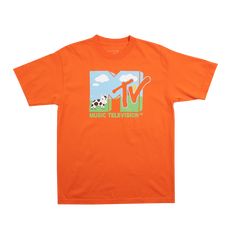 Shipping from the US. Easy 30 day return policy, 100% cotton, Double-needle neck, sleeves and hem; Roomy Unisex Fit. Orange Cotton Tops With Logo Print, Cow Logo, Mtv Logo, Orange Tees, Pug Shirt, Streetwear Fits, Scrapbook Book, Green Shirt, Blue T