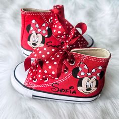 Custom Minnie Mouse Converse, Personalized Minnie Mouse High Top, Minnie Mouse Converse, Baby Toddler Kid Sizes - Etsy Casual Minnie Mouse Sneakers With Round Toe, Minnie Mouse Converse Diy, Converse Mini Mouse, Red Minnie Mouse Converse, Casual Low-top Minnie Mouse Sneakers, Minnie Mouse Converse, Girls Shoes Sneakers, Girls Sneakers, Girls Shoes