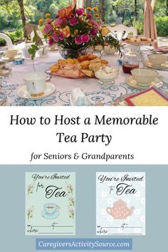 how to host a memorable tea party for seniors and grandparents with free printables