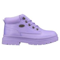 Rugged meets classic. The Drifter Ripstop is durable, has excellent traction, and a smooth design. Enjoy every step you take with a strong, but yet relaxed utility-inspired boot. Size: 7.  Color: Purple.  Gender: female.  Age Group: adult. Lugz Boots, Lavender Shoes, Corral Boots Womens, Boot Fashion, Purple Boots, Platform Chelsea Boots, Cozy Boots, Comfortable Slippers, Chukka Boot