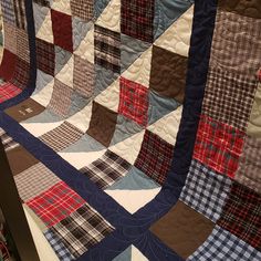 the quilts are all different colors and patterns