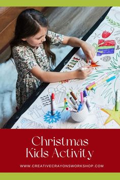 Ready to make all the FUN family memories with your kids this Christmas without the overwhelm?! Celebrate the holiday season with a Christmas coloring tablecloth for everyone to creatively enjoy together! Paper Table Cover, Gingerbread Party, Screen Free Activities, Kids Christmas Party, Christmas Activity, Paper Table