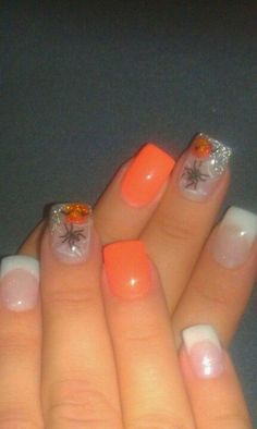 Diy Halloween Nail Art, Halloween Nail Art Ideas, Orange Nail Art, Halloween Nails Diy, Seasonal Nails, Easy Diy Halloween, Get Nails