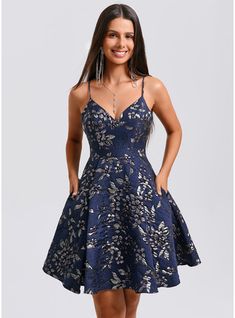 JJ's House Jacquard V-Neck Fall Spring Summer A-line General Plus Pockets Back Zip Elegant Vintage Simple Other Colors Height:5.8ft（176cm） Bust:32in（82cm）Waist:24in（61cm）Hips:35in（89cm） No Short Blue Sleeveless Homecoming Dress. #JJ's House #Jacquard #VNeck #Fall #Spring #Summer #Aline #General #Plus #Pockets #BackZip #Elegant #Vintage #Simple #OtherColors #No #Short #Blue #Sleeveless #HomecomingDress Jacquard V-neck Party Dress, Hoco Dresses, Homecoming Dress, Homecoming Dresses, Homecoming, A Line, Spring Summer, V Neck, Dresses