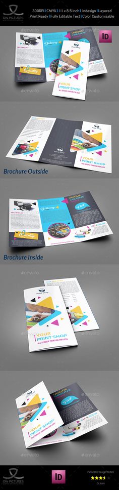 an assortment of brochures with different colors and shapes