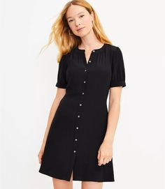 Flare Shirtdress | LOFT Clothes For Petite Women, Professional Dress Code, Dresses Everyday, Stylish Petite, Flare Dresses, Professional Dresses, Petite Women, Work Outfits Women, Day Dress