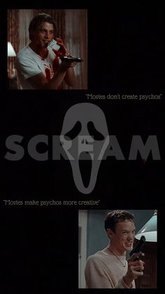 the movie poster for scream with two pictures of actors and text that reads,'tots don't create psychics '