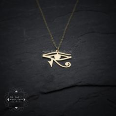 Gold Eye of Horus Necklace, Eye of Horus Necklace, #jewelry #necklace @EtsyMktgTool #horuspendant #evileyenecklace #evileyependant Gold Evil Eye Symbolic Necklace, Gold Plated Evil Eye Symbolic Jewelry, Symbolic Gold Plated Evil Eye Jewelry, Brass Evil Eye Jewelry As A Gift, Evil Eye Brass Jewelry As A Gift, Brass Evil Eye Jewelry For Gifts, Gold Symbolic Evil Eye Charm Necklaces, Symbolic Gold Evil Eye Charm Necklaces, Gold Symbolic Charm Necklaces With Evil Eye