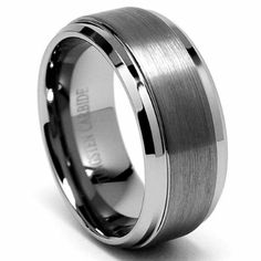 a men's wedding band that is shiny and polished