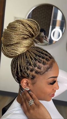 60 cute mixed color braids blends hairstyles perfect for black women. Amber Knotless Braids, Blonde And Brown Hair Color Black Women Braids, Blonde Bob Braids Black Women, Blonde Blend Braids Black Women, Honey Blonde Braids Black Women Dark Skin, Dark Blonde Braids Black Women, Colored Box Braids On Dark Skin, Brown Black Blonde Braids, Blonde Braids Black Women Light Skin