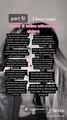 Big Sister Tips, Tiktok Advice, Teen Tips, 1000 Lifehacks, Badass Girl, Life Hacks Every Girl Should Know, Teen Advice, Hacks Every Girl Should Know, Beauty Routine Tips