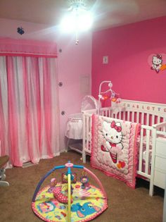 Hello Kitty Toddler Room, Hello Kitty Nursery Ideas Baby, Hello Kitty Baby Room, Hello Kitty Baby Stuff, Baby Hello Kitty