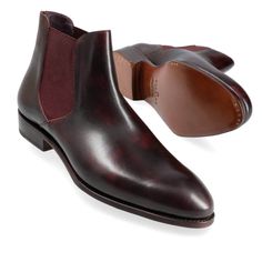 CHELSEA BOOTS IN BURGUNDY MUSEUM Western Style Round Toe Chelsea Boots For Business, Goodyear Welted Calf Leather Chelsea Ankle Boots, Luxury Plain Toe Boots For Galas, Western Style Formal Heeled Boots With Leather Sole, Winter Chelsea Boots With Snip Toe And Leather Sole, Winter Chelsea Boots With Leather Sole And Snip Toe, Western Chelsea Boots With Leather Sole For Business, Western Style Chelsea Boots With Leather Sole For Business, Western Calf Leather Boots For Business