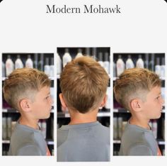 Cool Mullet Hairstyles Boys, Clean Mullet Haircuts, Boys Euro Hawk Haircut, Tapered Fade Boys, Mullet Hairstyle Kids Boy, Faux Mohawk Boys, Boys Haircut Trendy Mullet, Boy Hair Designs Kids, Euro Hawk Haircut Boys