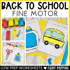 back to school fine motor worksheets for preschool