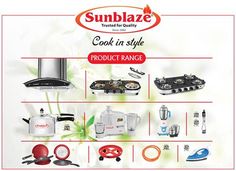 an advertisement for the sunblaze cook in style product range