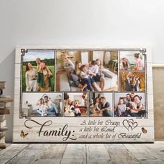 a family photo collage with the words and photos on it