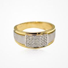 two tone gold and diamond ring