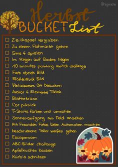 Bucket List, Herbst, Autumn, Favourite Season, Avatar, Pins, Quick Saves