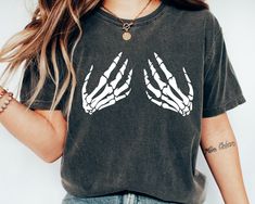 Skeleton Hands Shirt, Halloween Skeleton Shirt, Horror Fan Shirt Horror Gifts, Rock Tees, Skeleton Shirt, Plus Size Halloween, Skeleton Hand, Comfort Colors Shirt, Skeleton Hands, Rock T Shirts, Fan Shirts