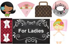 a collage of different items that say for ladies