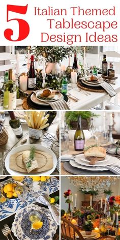 the top five italian themed tablescape design ideas