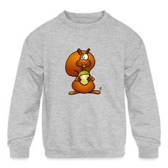 Kids' Crewneck Sweatshirt | Brand: Gildan | Fabric Content: 50% Polyester/50% Cotton Easter Eggs Kids, Easter T Shirts, A Squirrel, Unique Shirt, Branded Sweatshirts, Quality T Shirts, Zip Sweatshirt, Kids Sweatshirt, Easter Egg