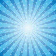 an abstract blue background with stars in the center and sunbursts on it