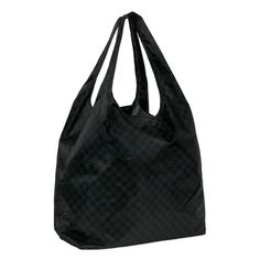 Experience a touch of luxury with Bumkins Packable Tote Bag in the sophisticated Rich Black print. The Packable Tote is the better alternative to plastic bags, replacing 2-3 plastic bags and holding up to 50 pounds. Its comfortable, no-slip shoulder straps feature a snap closure for easy item security. When folded, its compact size fits effortlessly into purses, day bags, backpacks, and luggage. Unfolded, it's perfect for carrying daily essentials, groceries, gym clothes, and more. Made from Bum Packable Black Bag For On-the-go, Black Packable Bag For On-the-go, Black Packable Bags For Shopping, Black Reusable Travel Bag, Black Reusable Shopping Bag, Black Foldable Tote Bag, Foldable Black Tote Bag, Packable Black Bag For Everyday Use, Black Reusable Bag For Everyday Use