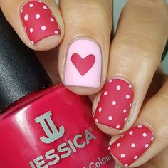 Valentines Nail Art Designs, Heart Nail Designs, Romantic Nails, Square Nail Designs, Pink Nail