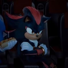 sonic the hedgehog eating a hot dog