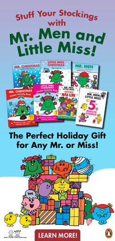 the mr men and little miss book is shown with an image of children's books