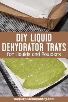 diy liquid dehydraator trays for liquids and powdered sugar