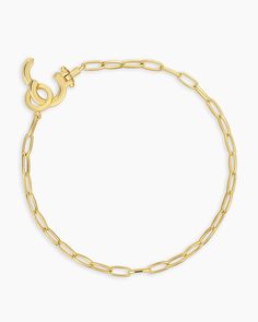 Description Both timeless and modern, the chain link Parker Mini Bracelet is perfect for stacking with other bracelets. If you love a coordinated look, pair your bracelet with other designs from the Parker Collection. Product Details Total length 7 1/8" Chain links measure 1/8" by 1/4" Hinge closure measures 5/16" Available in 18k gold plated brass Avoid contact with anything containing derivatives of alcohol Modern Chain Link Bracelet With Spring Ring Clasp, Modern Link Chain Bracelet With Spring Ring Clasp, Chic Yellow Gold Cable Chain Bracelet, Luxury Everyday Bracelets With Adjustable Chain, Chic Cable Chain Bracelets For Gift, Chic Cable Chain Bracelets As Gift, Luxury Everyday Adjustable Link Bracelet, Chic Oval Link Cable Chain Bracelet, White Aura