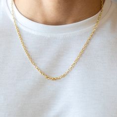 14K Yellow Gold Mariner Cable Chain for Men, 18-24 inches, Men's Real Gold Anchor Chain Necklace, Man Everyday Jewelry FREE EXPRESS INTERNATIONAL SHIPPING! SHIPPING NEXT DAY! PRODUCT DETAILS * 14K REAL GOLD ( it has a 14K or 585 stamp on item.) All of my items are 14k real gold. I don't use any gold filled or gold plated materials.  * Chain Thickness: 2.75 mm * The closure is lobster claw * All of my items are brand new and shipped with a gift box.  * The package includes a gold certificate. * C Necklace Man, Man Jewelry, Gold Certificate, Chain For Men, Anchor Chain, Mens Gold, Rolo Chain, Chains For Men, Everyday Jewelry