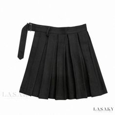 Lasaky - Flirty Pleated Mini Skirt with Removable Slit, High Waist, Wide Loose Fit, and Wrap Style Bodycon Pencil Skirt, Silk Midi Skirt, Pleated Maxi Skirt, Half Skirt, Round Neck Dresses, Skirt Belt, Pleated Maxi, Pleated Midi Skirt, College Fashion