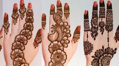 hendi designs for hands and feet are shown in three different angles, including the middle one