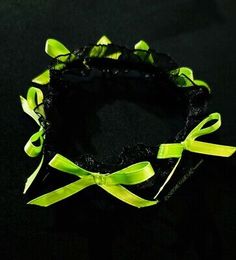 Green Goth Clothes, Green Goth, Thigh Garter, Alt Goth, Goth Clothes, Goth Punk, Mini Bows, Goth Outfits, Satin Bow