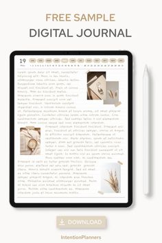 Free Digital Journal Sample | Minimalist | Hy Daily Digital Journal, Goodnotes Journaling Template, Good Notes Diary Template, Journal Template Aesthetic Ipad, Goodnotes Free Journal Template, Goodnotes Gratitude Journal, Goodnotes Diary Template, Free Goodnotes Journal, Goodnotes Diary Template Free