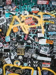 Grunge Graffiti over Stickers Wall Mural-Wall Mural-Eazywallz Grunge Graffiti, Alphabet Graffiti, Urban Pictures, Graffiti Pictures, Sea Wallpaper, Graffiti Alphabet, Graffiti Wallpaper, Stickers Wall, Fantasias Halloween