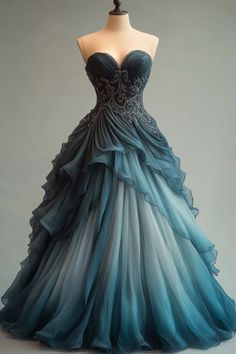 Extravagant Gowns, Dye Wedding Dress, Oc Dress, Expensive Dresses, Banquet Dresses, Fashion Drawing Dresses, Dream Dresses, Fashion Illustration Dresses, Prom Dress Inspiration