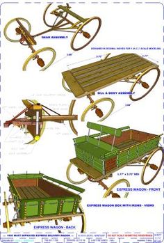 an image of wooden wagon plans