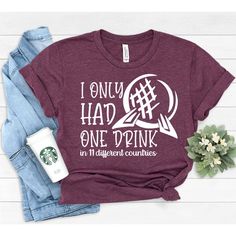 I Only Had One Drink Shirt Funny Drinking Epcot Party Shirt | Etsy Epcot Outfit, Kids Disney Shirts, Disney World Shirts, Family Vacation Shirts, Disney Park