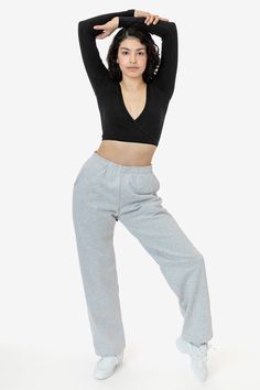 HF05 - Heavy Fleece Wide Leg Sweatpants (Piece Dye) Relaxed Fit Full Length Sweatpants For Elevated Casual Wear, Wide-leg Loungewear Bottoms With Elastic Cuffs, Elevated Casual Full-length Relaxed Fit Sweatpants, Relaxed Fit Wide Leg Sweatpants With Ribbed Cuffs, Athleisure Pants With Double-needle Hem For Loungewear, Fall Athleisure Bottoms With Straight Hem, Athleisure Bottoms With Straight Hem For Fall, Straight Hem Athleisure Bottoms For Fall, Fall Wide Leg Sweatpants With Ribbed Cuffs