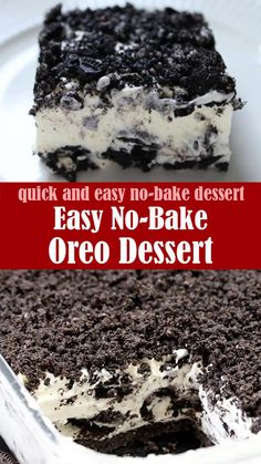 Quick & Easy No-Bake Oreo Dessert Oreo Fluff Dessert, Oreo Dessert Easy, No Bake Oreo Dessert, Cheap Desserts, Fast Easy Desserts, Cool Whip Desserts, Oreo Desserts, Desserts With Few Ingredients, Oreo Dessert Recipes